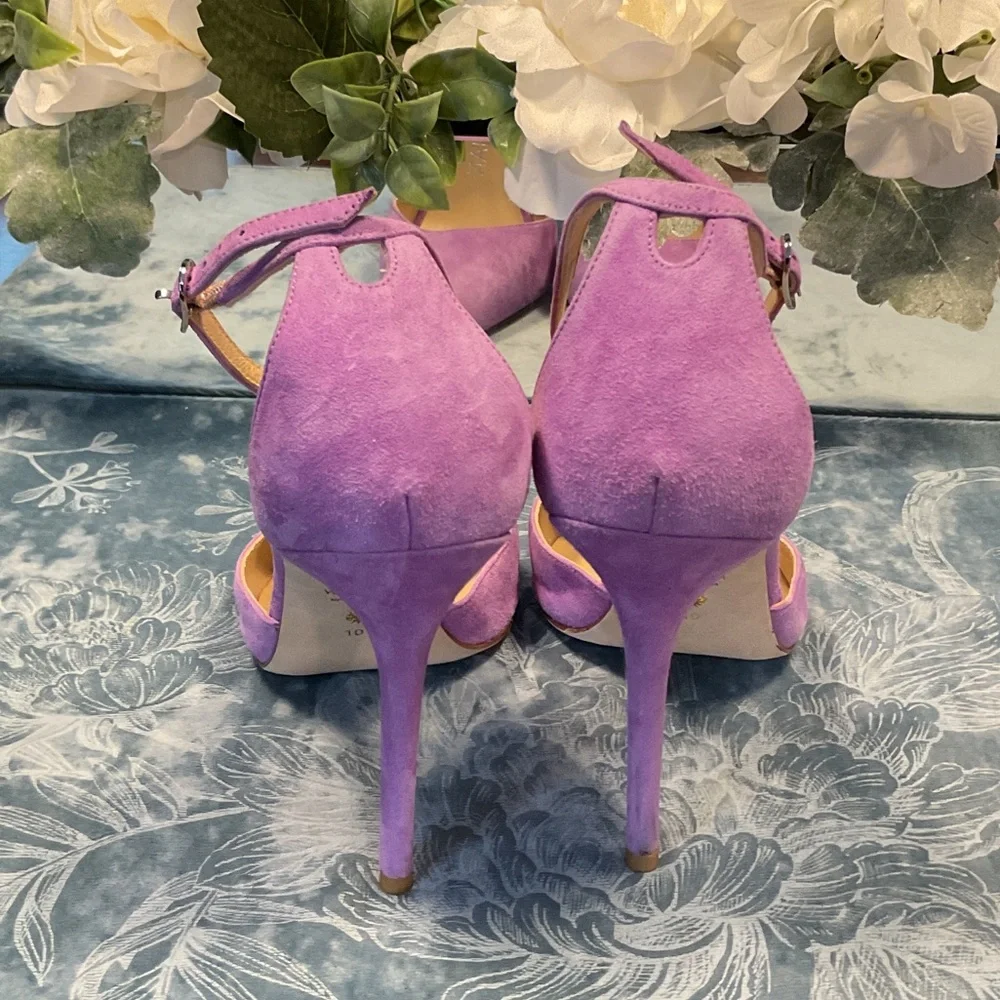 Stuart Weitzman Lavender Ankle Strap Heels - Picture 6 of 10
